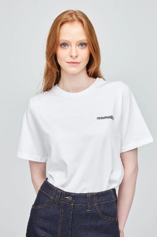 Women's Short Sleeve Logo T Shirt - White/Black