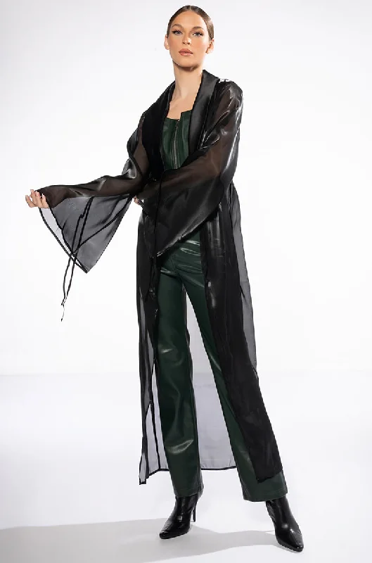 FOR ONCE MESH LONG DUSTER