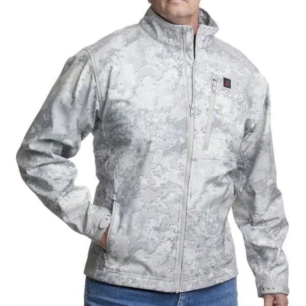 Justin Men's Stillwater Grey Camo Print Softshell Jacket J-1467GCO