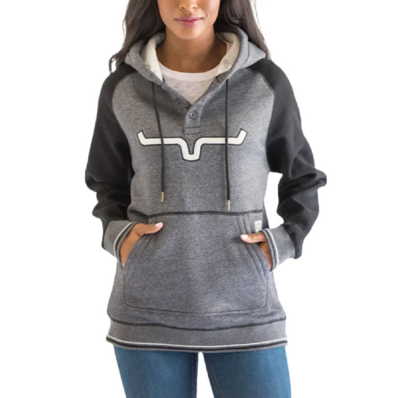 Kimes Ranch Ladies Amigo Fleece Charcoal Hoodie 010803