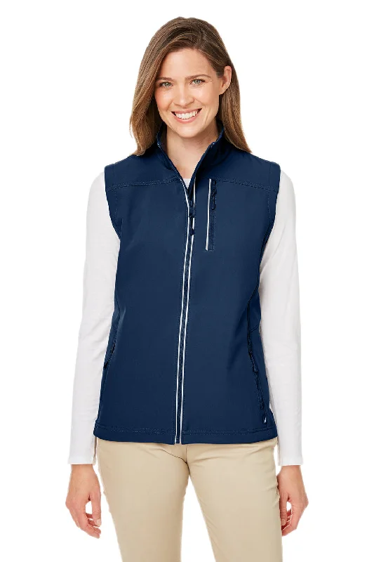 Nautica Womens Wavestorm Wind & Water Resistant Full Zip Vest - Navy Blue