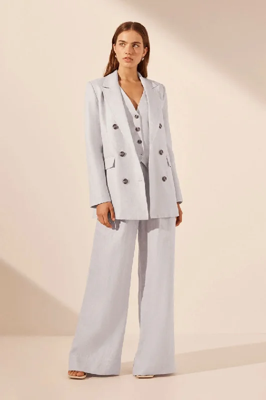 Shona Joy Brisa Peak Lapel Blazer - Ice Blue