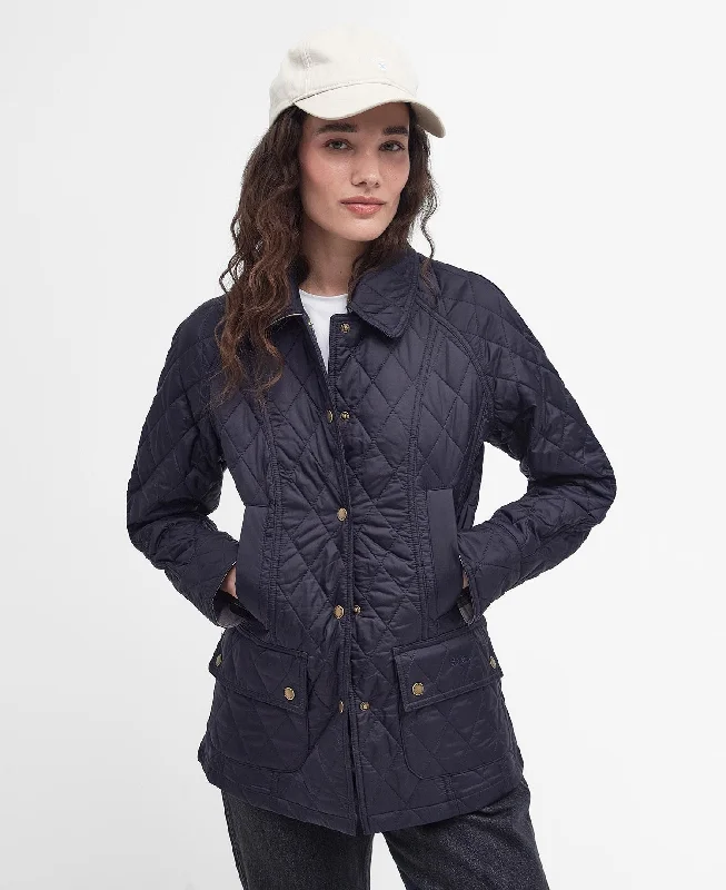 Summer Beadnell Quilted Jacket Navy