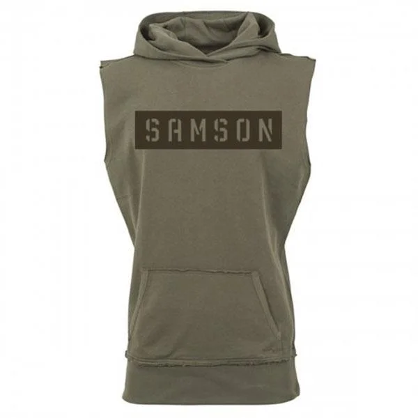 Samson Athletics Sleeveless Hoodie - Olive