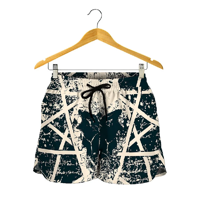 Satan Goat Skull Symbol Print Women's Shorts