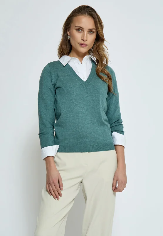 MSMilla Knit Pullover - Sea Mist Melange