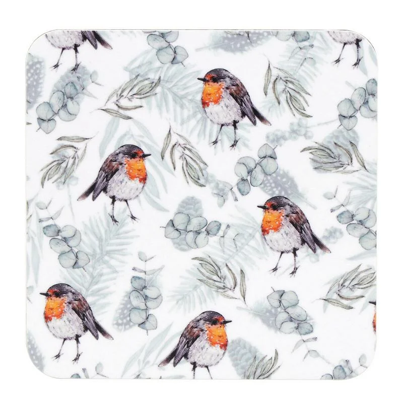 Robin & Eucalyptus Pure Coasters Set of 4