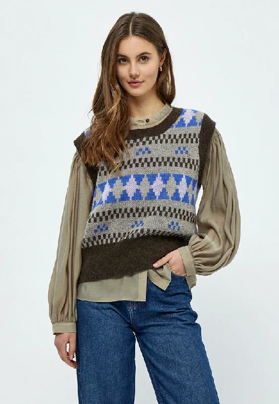 MSSif Knit Vest - Sand Gray