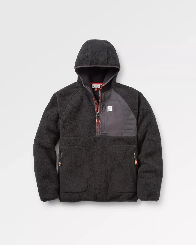 Ventura 1/2 Zip Recycled Sherpa Fleece - Black