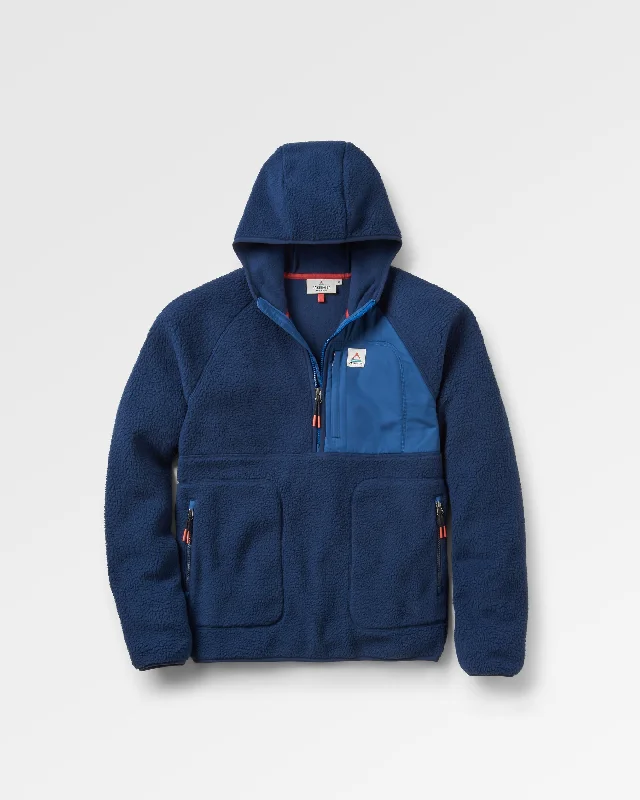 Ventura Half Zip Recycled Sherpa Fleece - Rich Navy