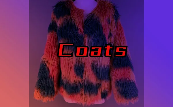  FABULOUS FURS Size XL Orange Blue Acrylic Coat